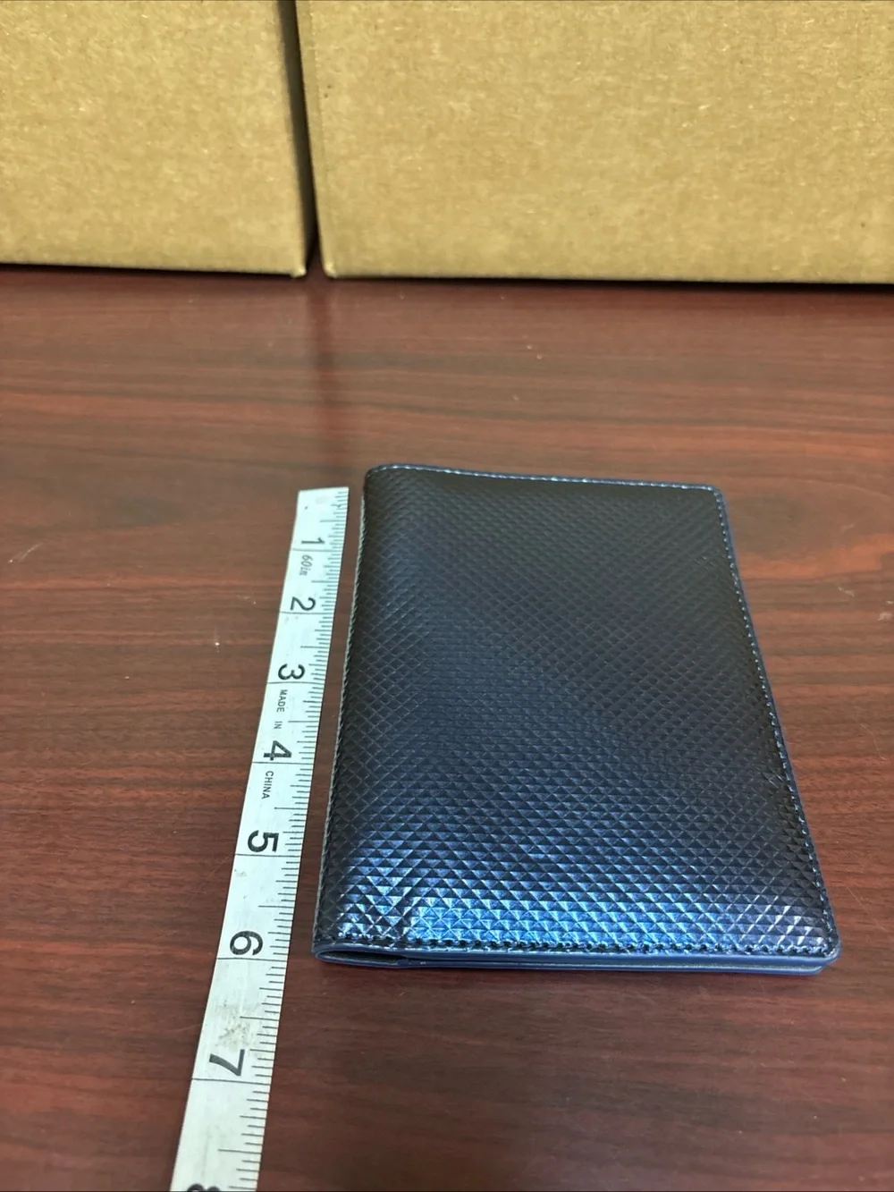 Away Brand Travel Wallet Passport Credit Card & Cash Holder Pebbled Leather